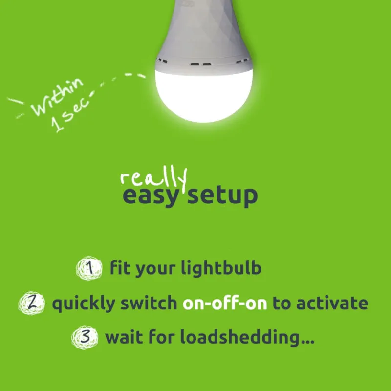 Gizzu Everglow Rechargeable Warm White Emergency Led Bulb - Screw-In