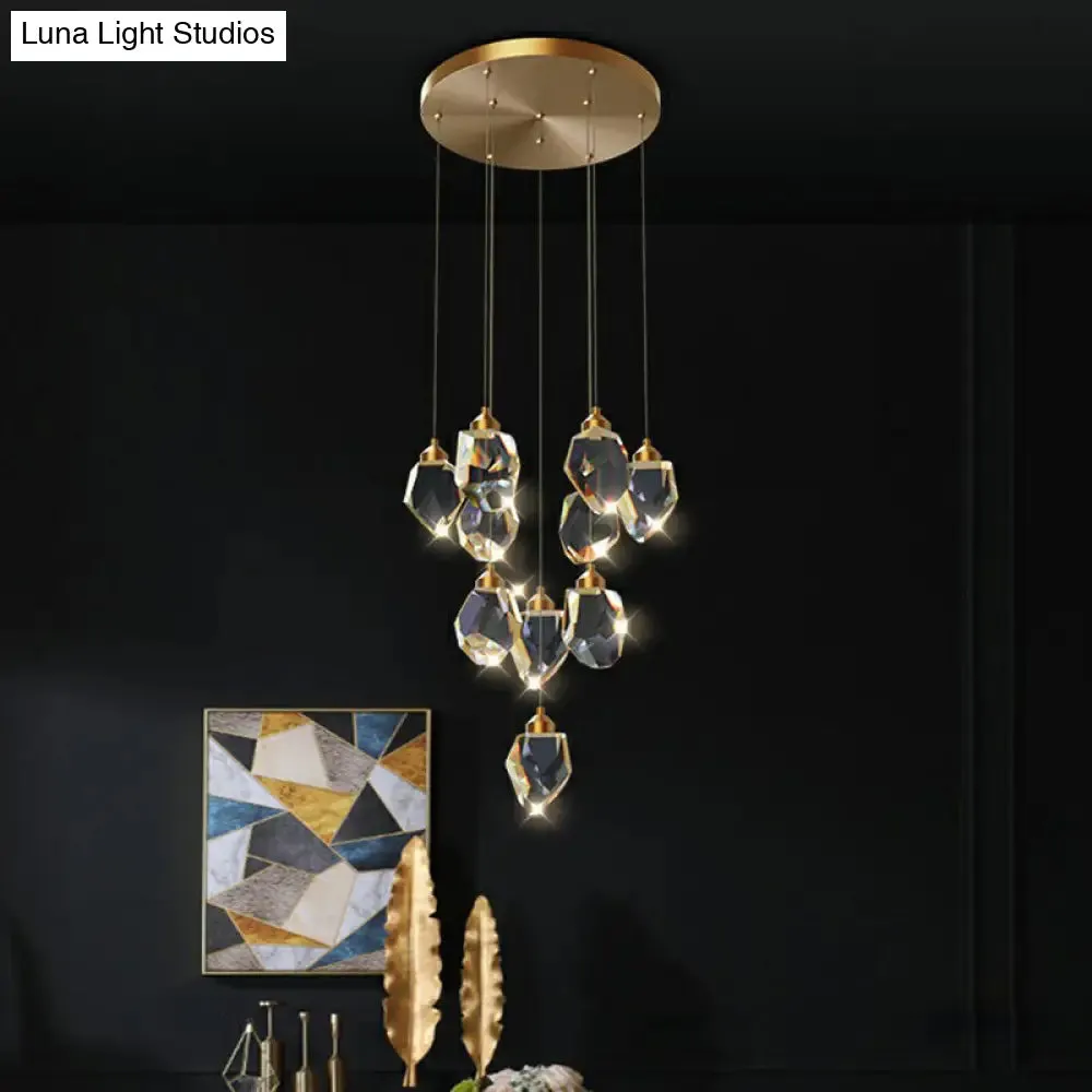 Gleaming LED Multi-Pendant Suspension Lighting for Dining Room