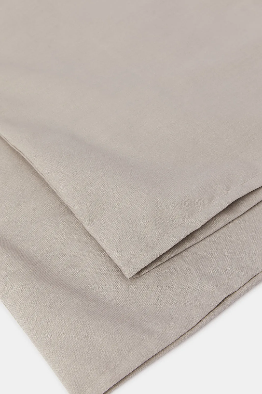 Grey Plain Pillowcase Set (2 Piece)