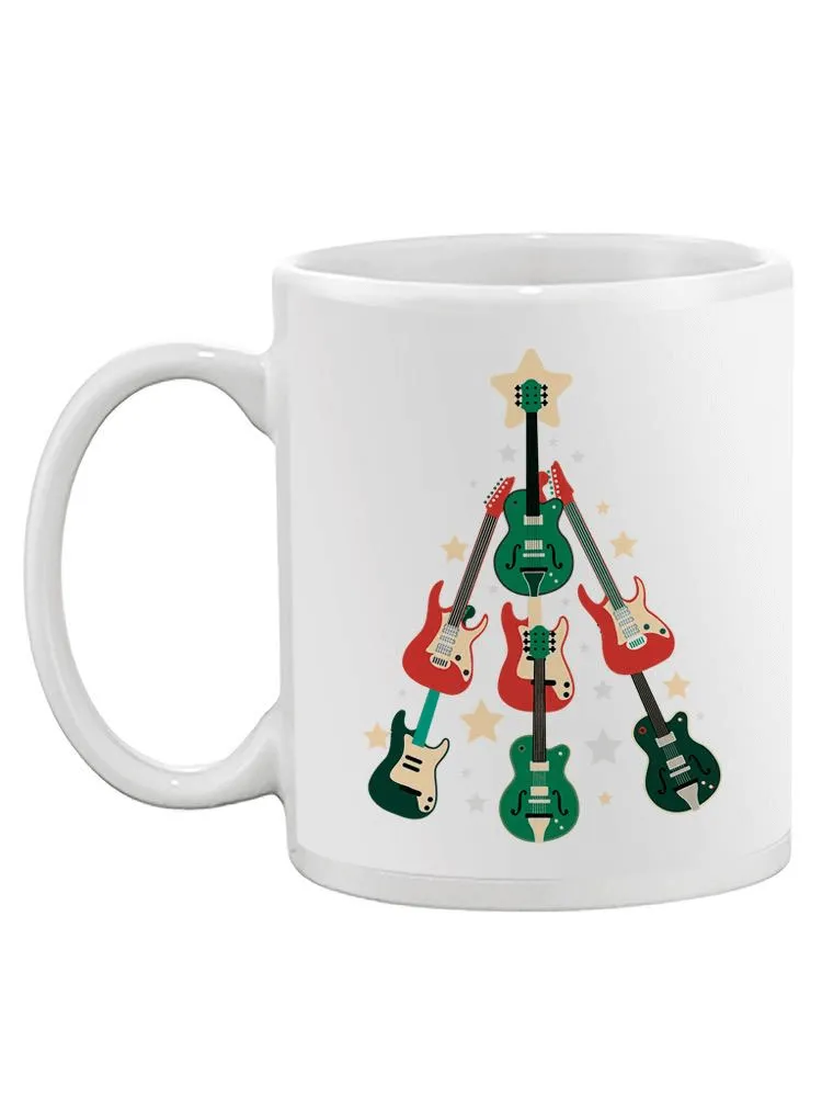 Guitar Christmas Tree Mug