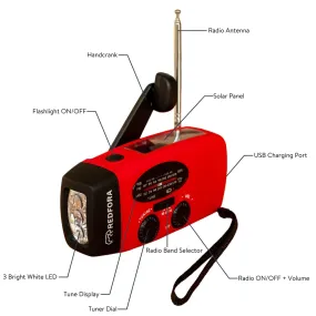 Hand-Crank   Solar Powered NOAA Radio/Flashlight/Phone Charger