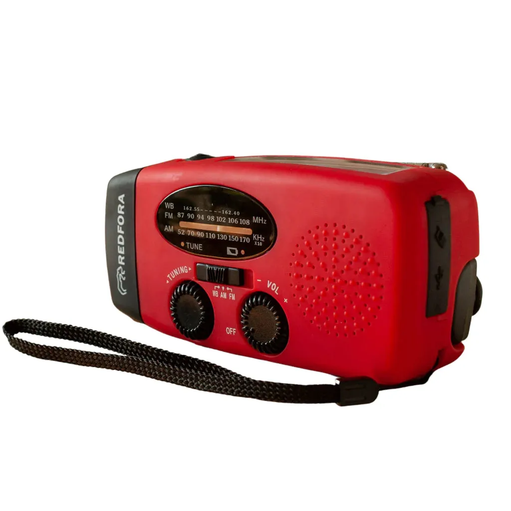 Hand-Crank   Solar Powered NOAA Radio/Flashlight/Phone Charger