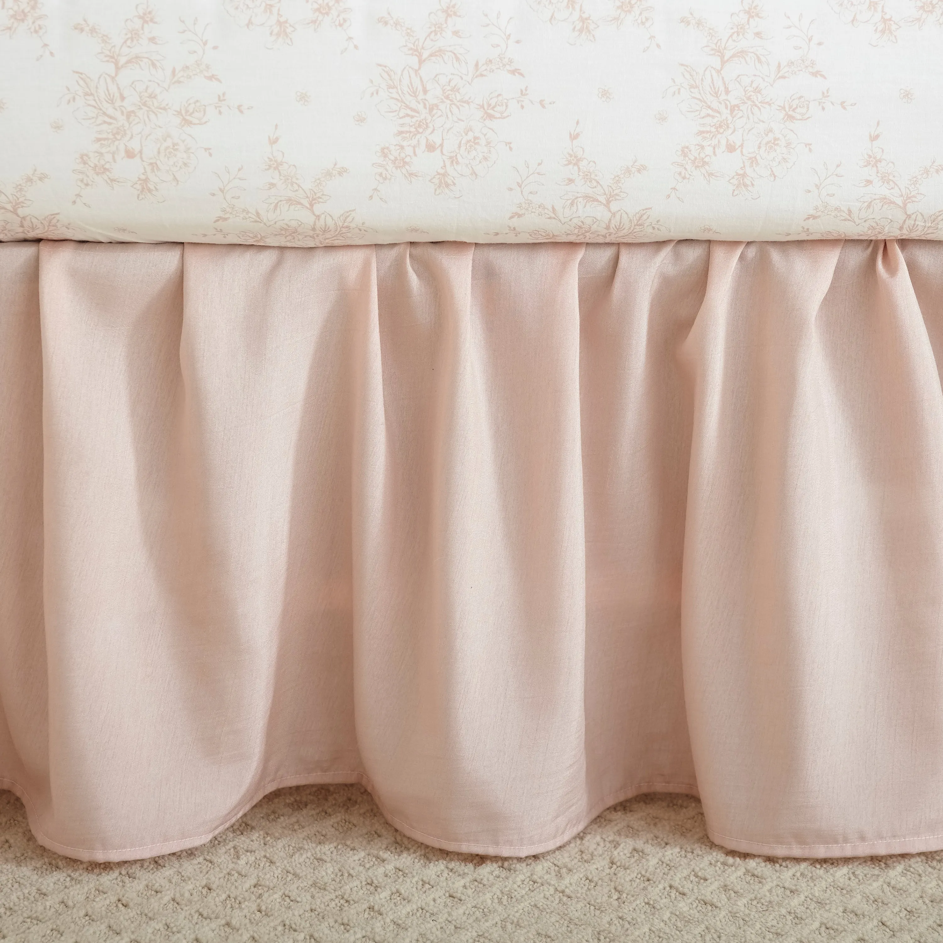 Heritage Blush Velvet Baby Bed Set