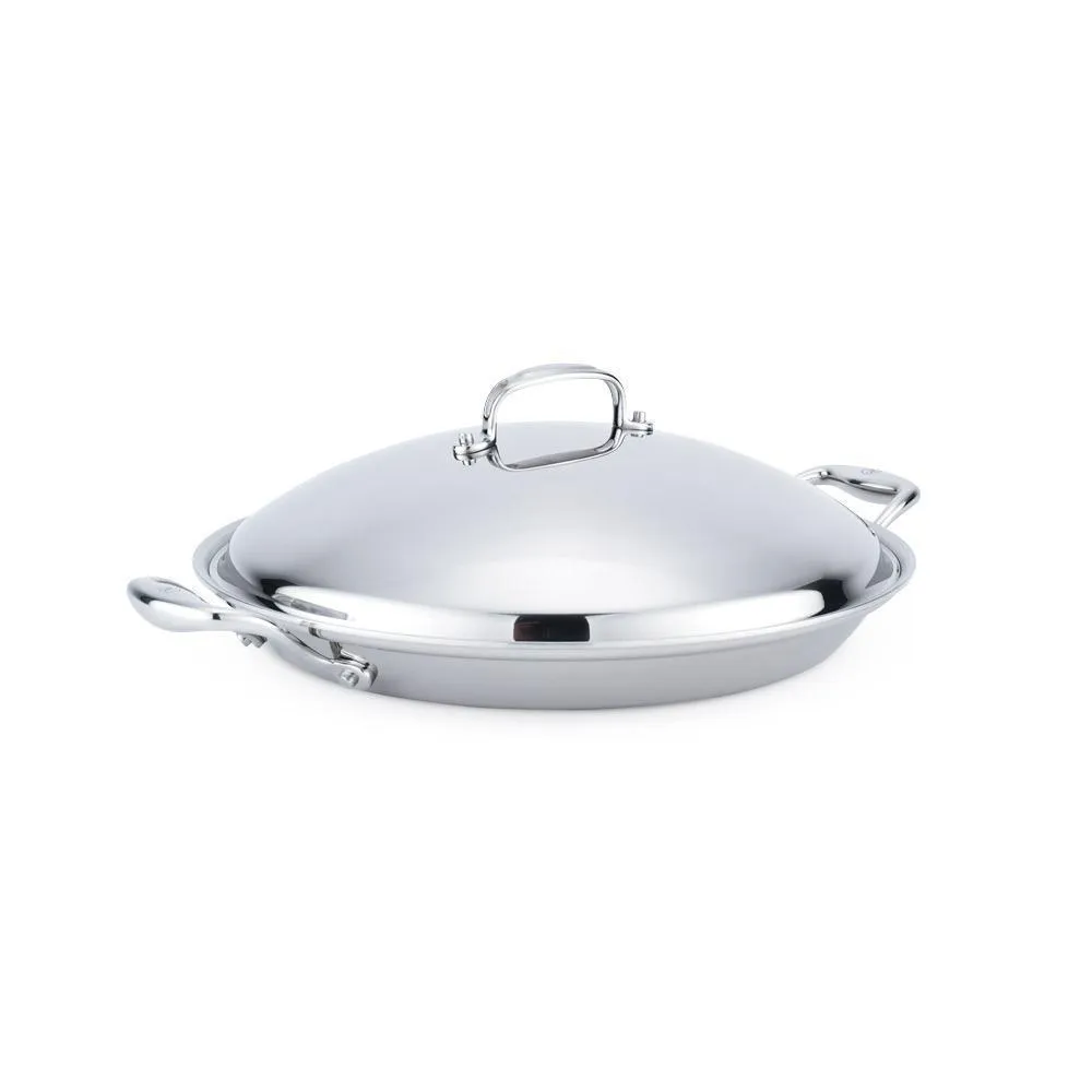 Heritage Steel 5-ply Stainless 13.5″ Paella Pan