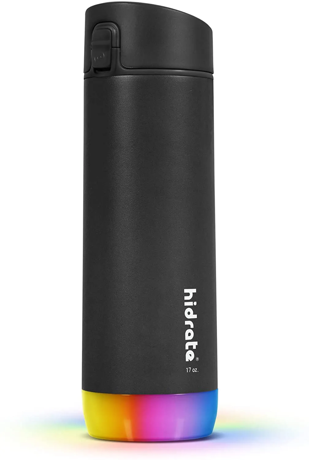 Hidrate Spark Steel Smart Water Bottle, Tracks Water Intake & Glows to Remind You to Stay Hydrated - Chug Lid