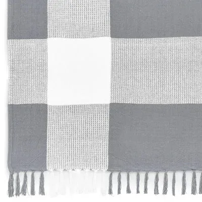 Highland 80283FGW Frost Grey Wht Throw Blanket