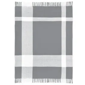 Highland 80283FGW Frost Grey Wht Throw Blanket