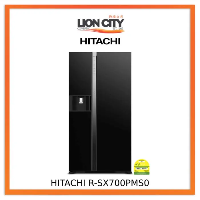 HITACHI R-SX700PMS0 569L SIDE-BY-SIDE FRIDGE (2 TICKS)