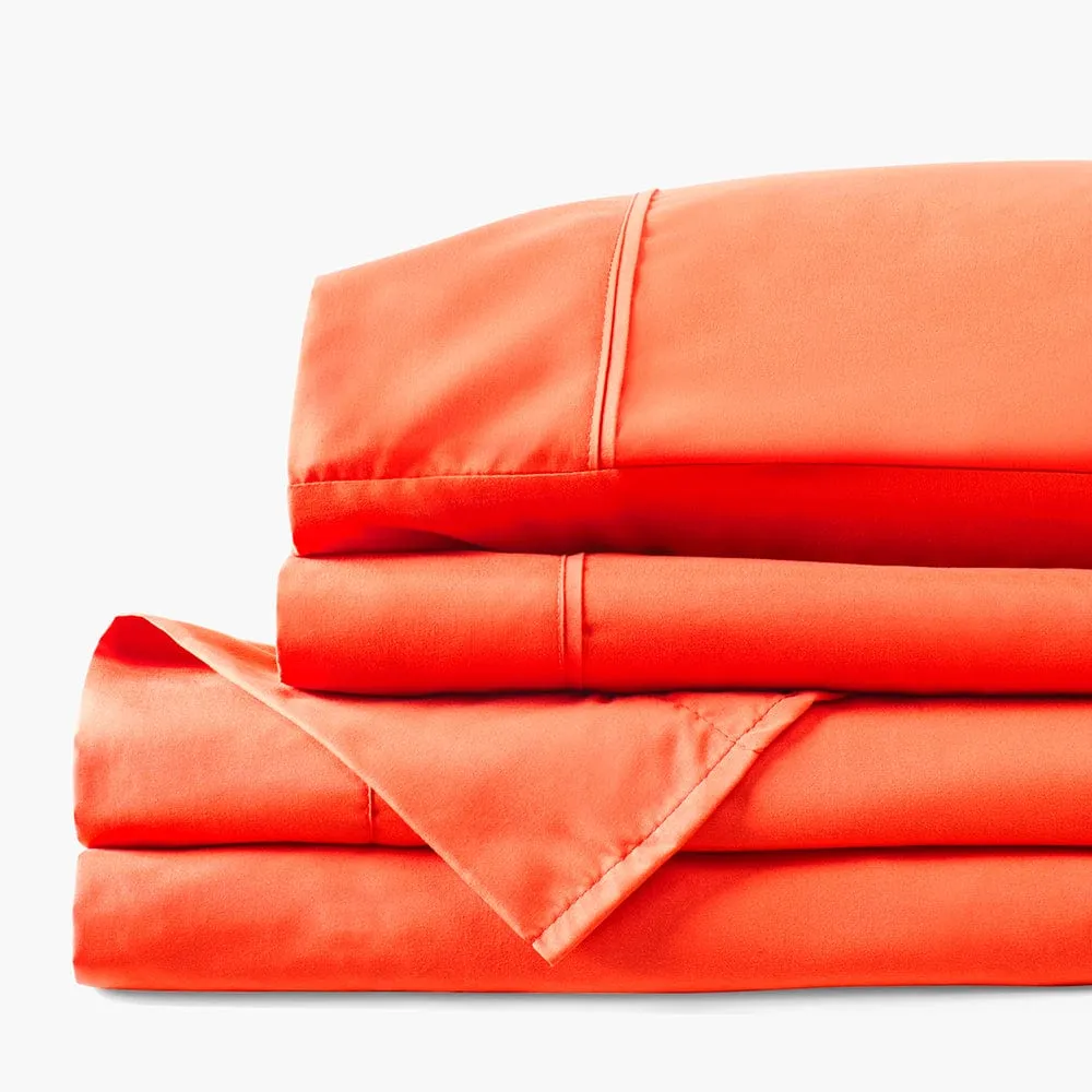 Hot Coral Sheet Set