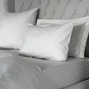 Hotel Satin Stripe Oxford Pillowcase - Platinum