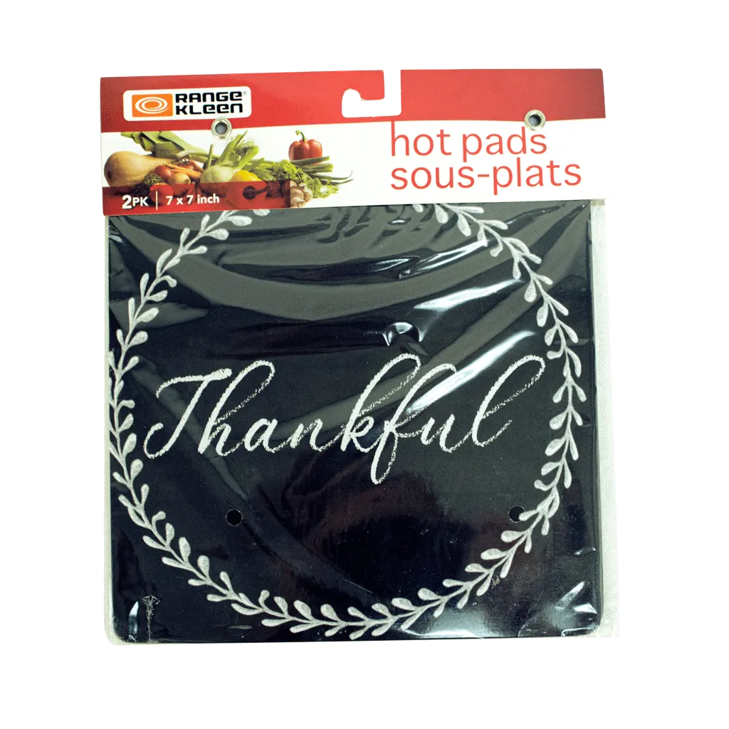 HP77AZ 2 Pack Licensed Gratitudes Hot Pad Set by Range Kleen