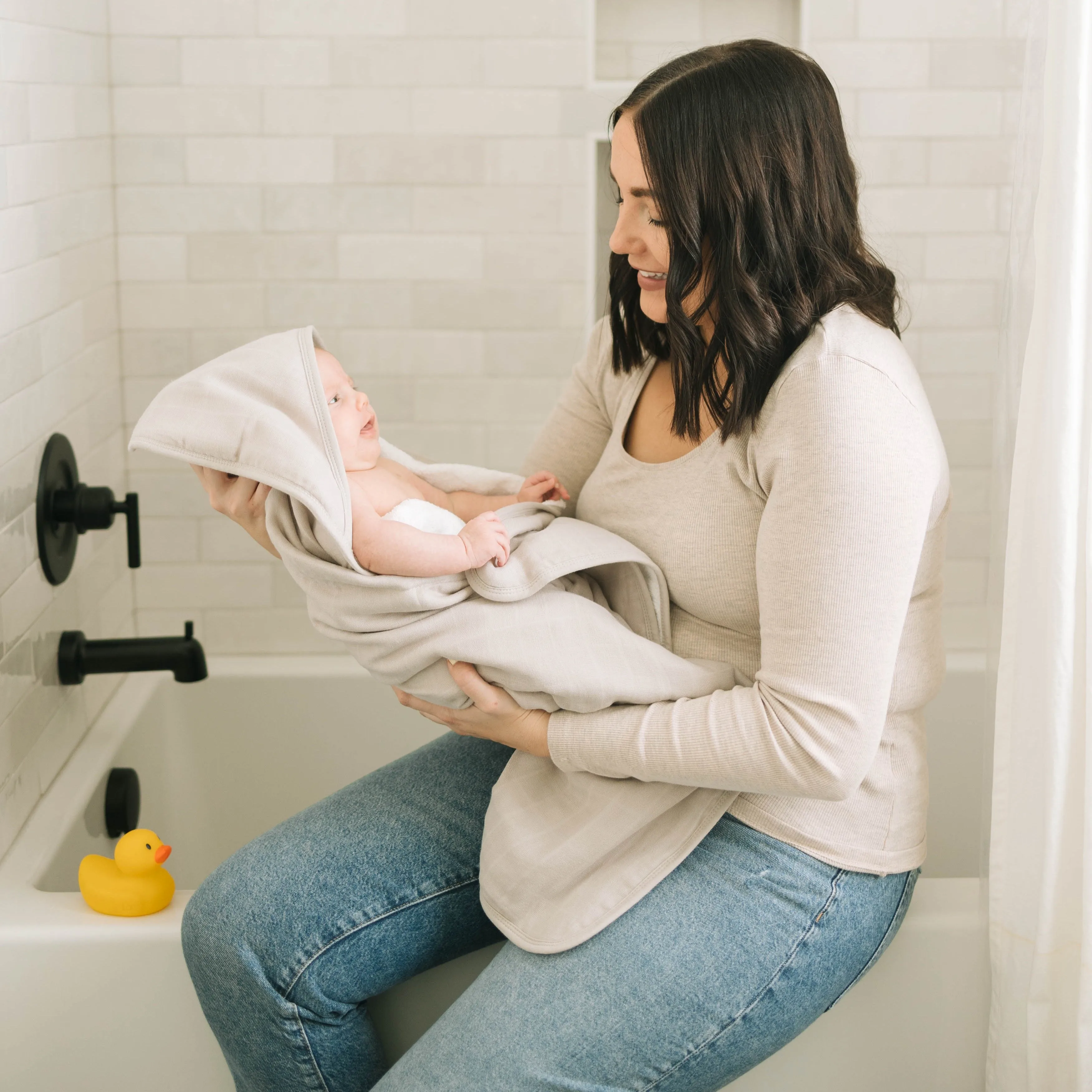 Infant Hooded Towel - Porpoise