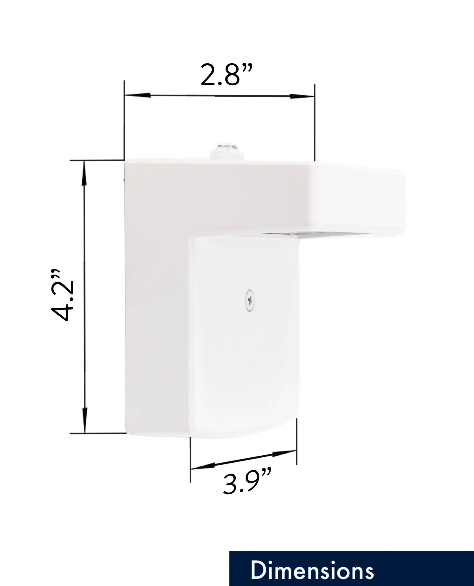 Integrated Dusk to Dawn Modern Square Porch Light, 600 Lumens, 4K Bright White, Wet Location, Black or White 2 Pack