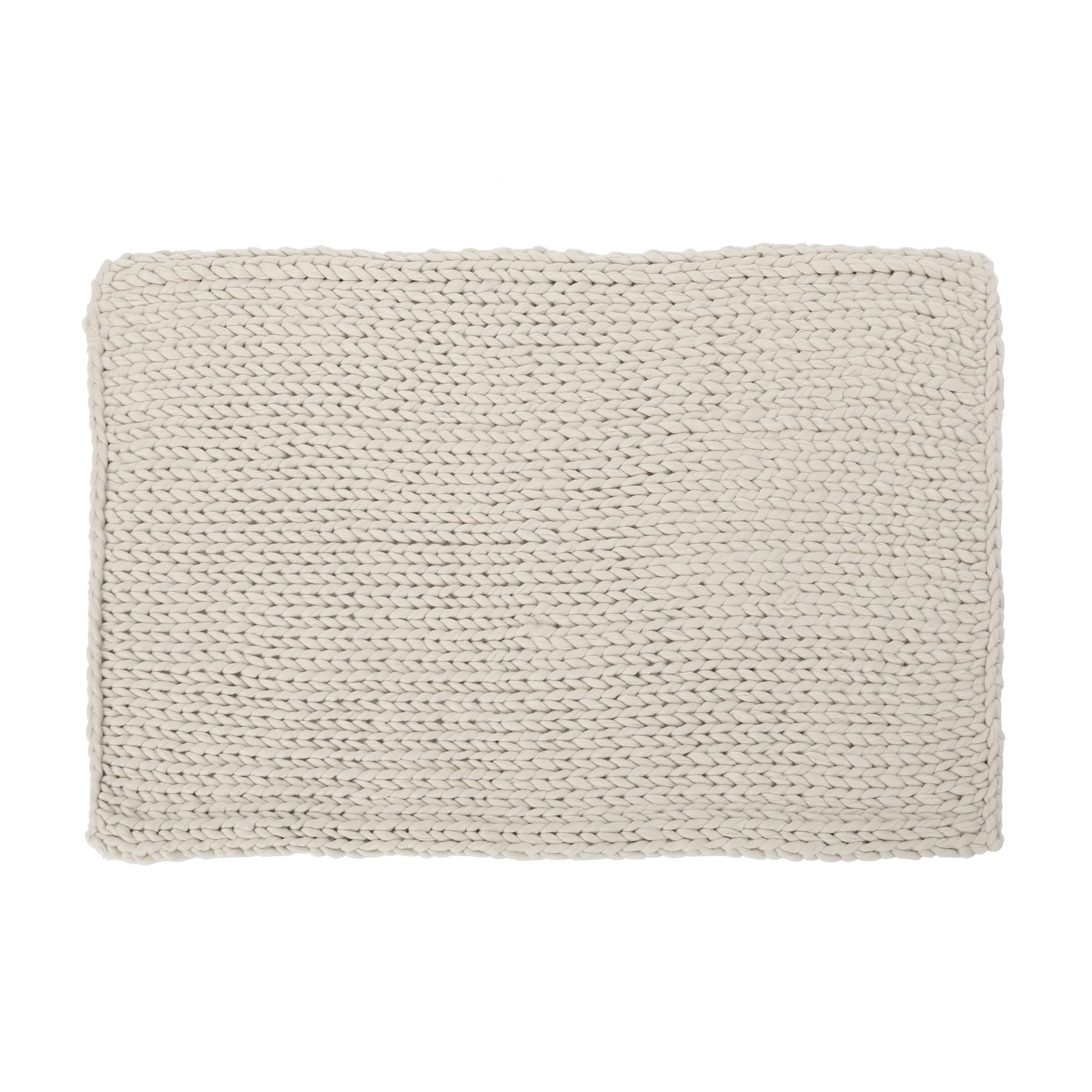 Jacqueline Modern Knit Stitch Fabric Rectangle Throw Blanket