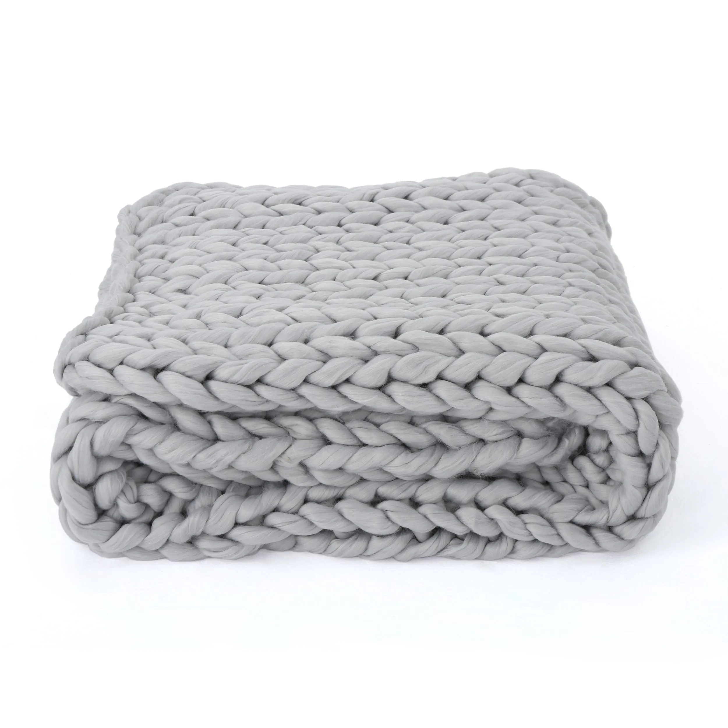 Jacqueline Modern Knit Stitch Fabric Rectangle Throw Blanket