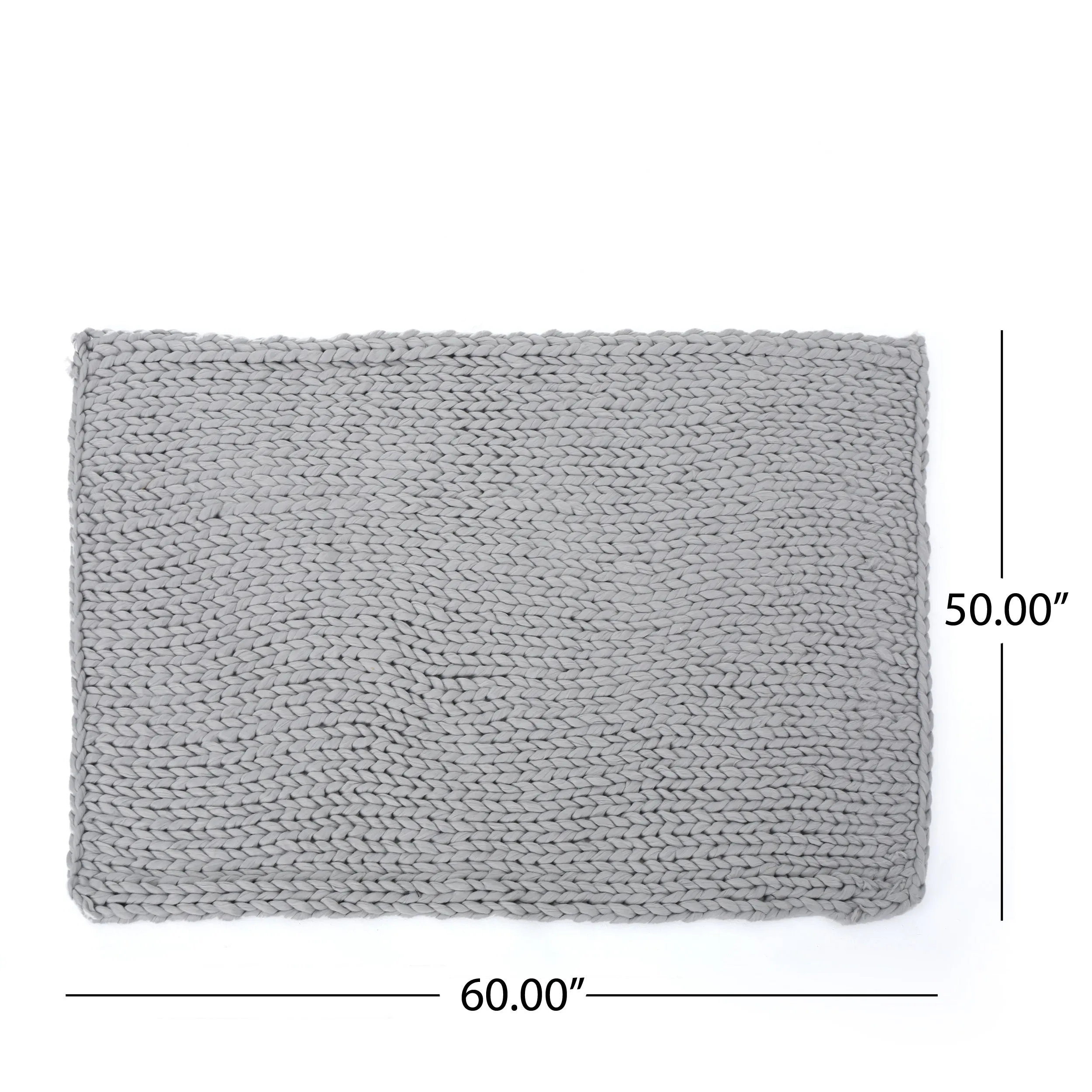 Jacqueline Modern Knit Stitch Fabric Rectangle Throw Blanket