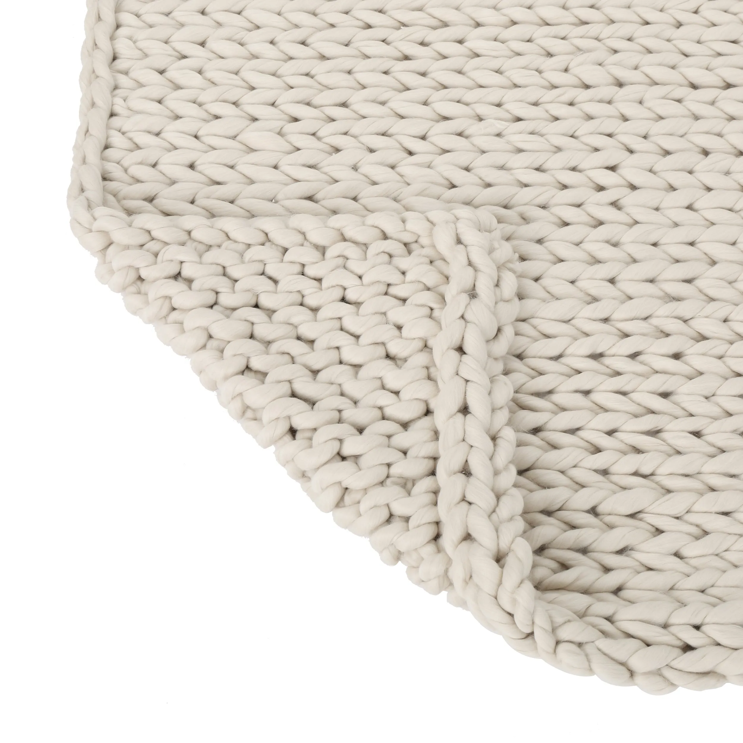 Jacqueline Modern Knit Stitch Fabric Rectangle Throw Blanket