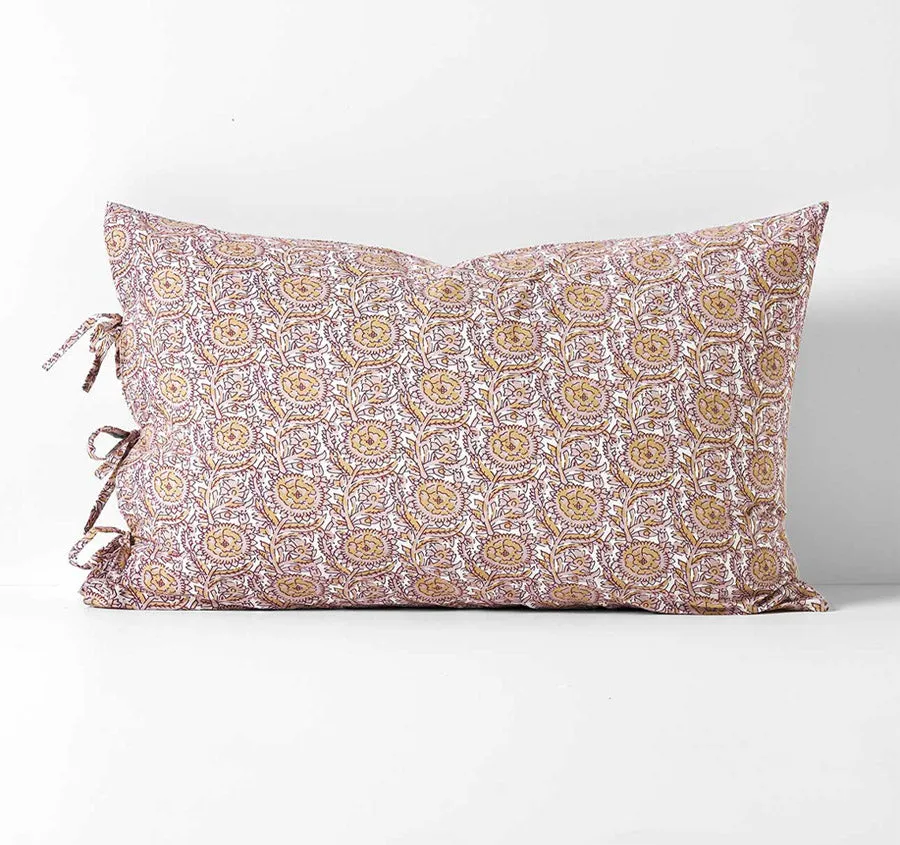 Jaipur Standard Pillowcase Rosewater and Merlot