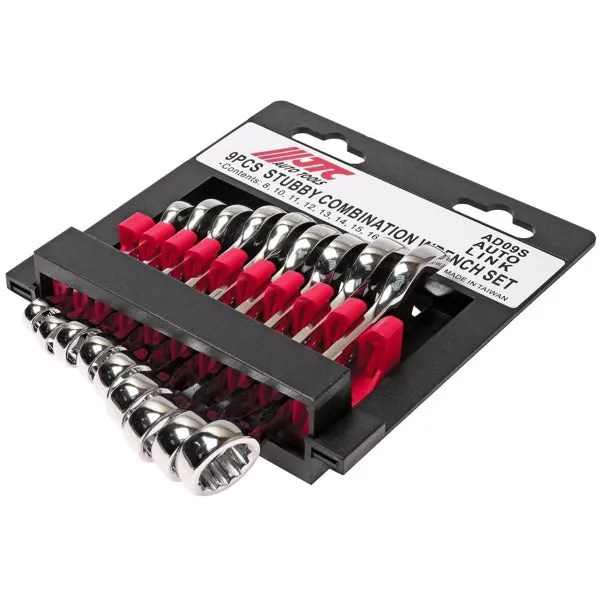 JTC-AD09S - 9PCS Stubby Combination Wrench Set