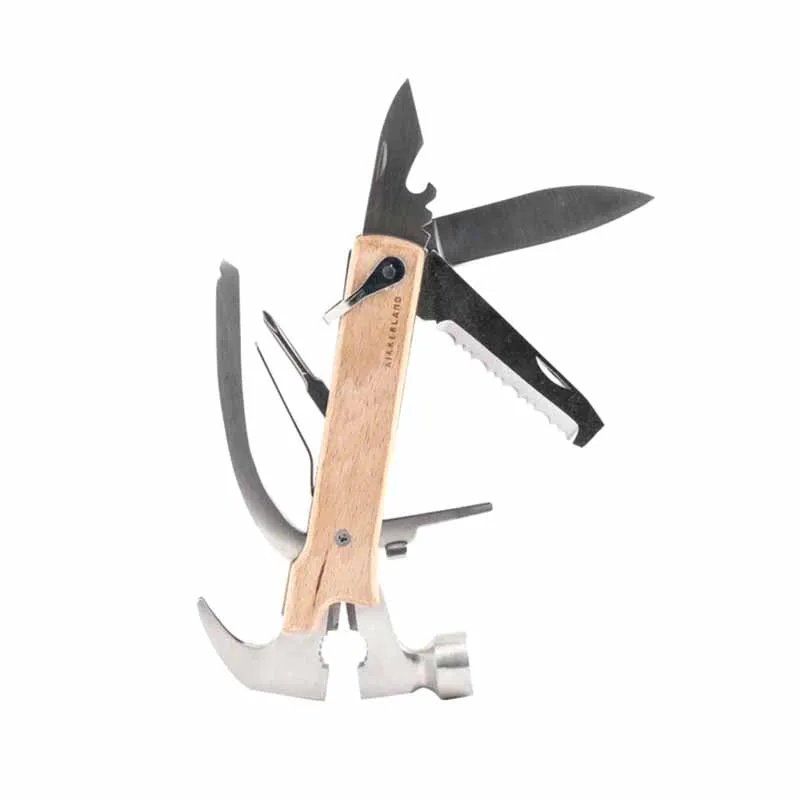 Kikkerland Wood Multi Function Hammer Tool