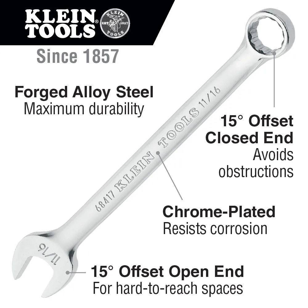 Klein Tools 68400 Combination Wrench Set, 7-Piece