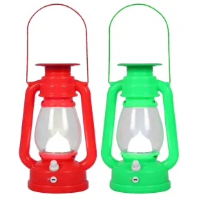 Kuber Industries 2 Pieces Solar Lantern Emergency Light - Rechargeable, Portable - Travel Camping Lantern - Red & Green-CTKTC22914