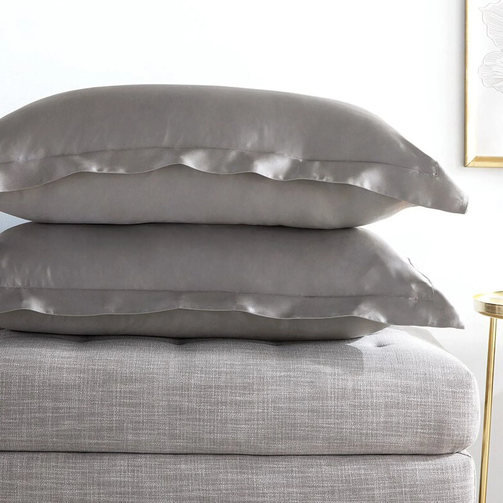 Lanham FLINT TAILORED Silk Pillowcase by Sheridan