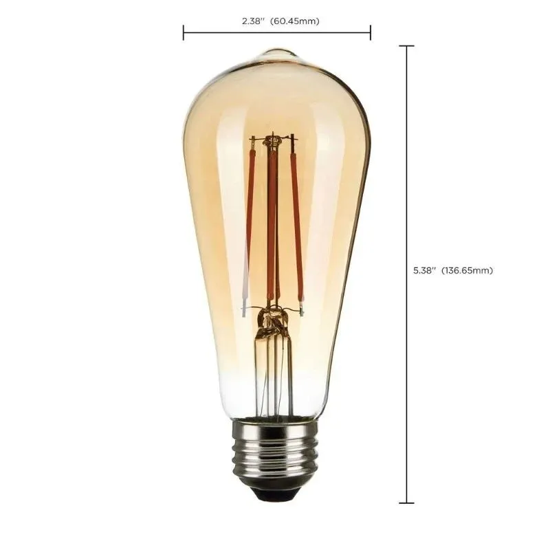 LED Filament ST19 Vintage Bulb - 2.5 Watt - 25 Watt Equal - Dimmable