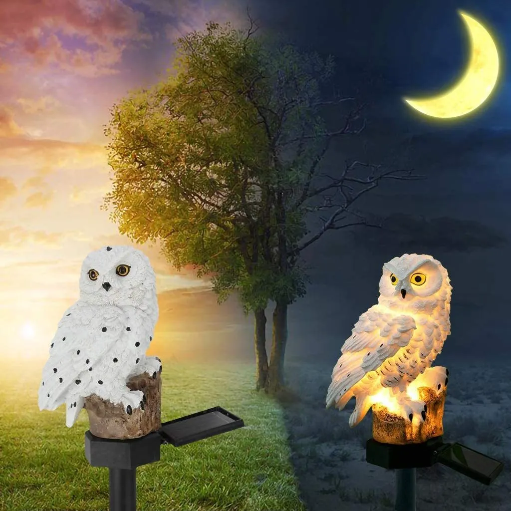 LED Garden Owl Solar Lights Patio Yard Lawn Stake Lamp Party Decor