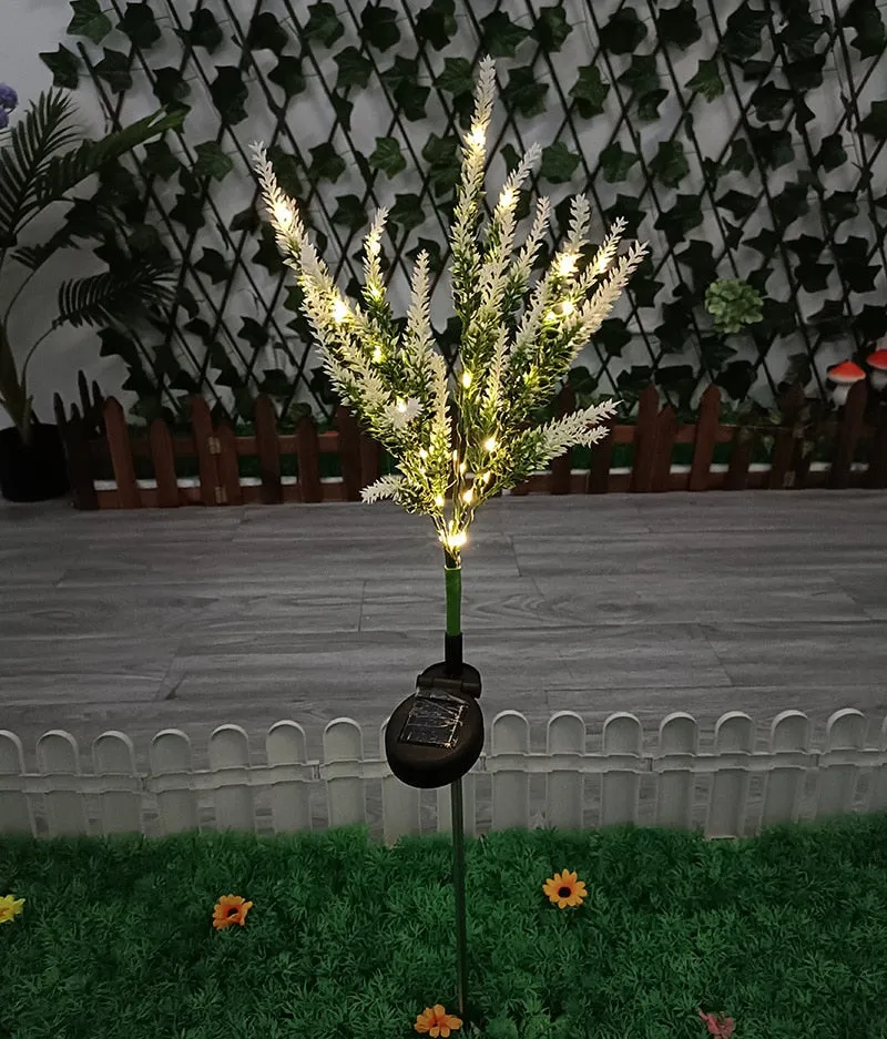 LED Solar Lavender Rose Flower Light Solar Garden Lights Decoration Lawn Lamp Waterproof Landscape Home Decorative Flower Lights