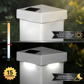 LED Solar Post Cap 4x4 15 Lumens 4500K (Pack Of 2)