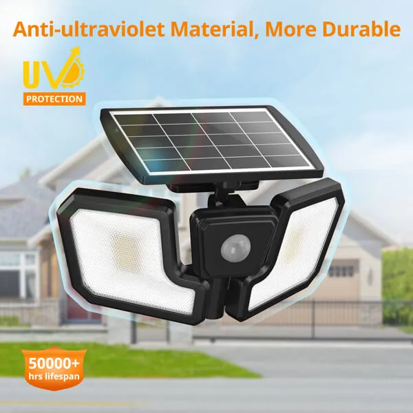 Lepower-tec Wireless Motion Sensor Solar Flood Lights Outdoor 1600lm