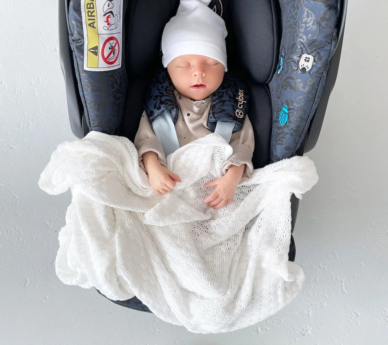 Lullalove Light Cellular Bamboo Baby Blanket & Swaddle