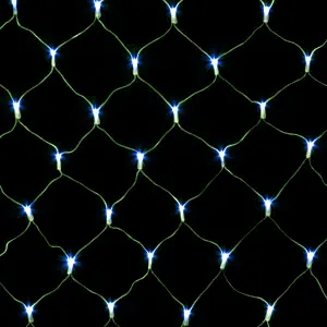 M5 LED Net Lights - 100 Count - Blue - Green Wire