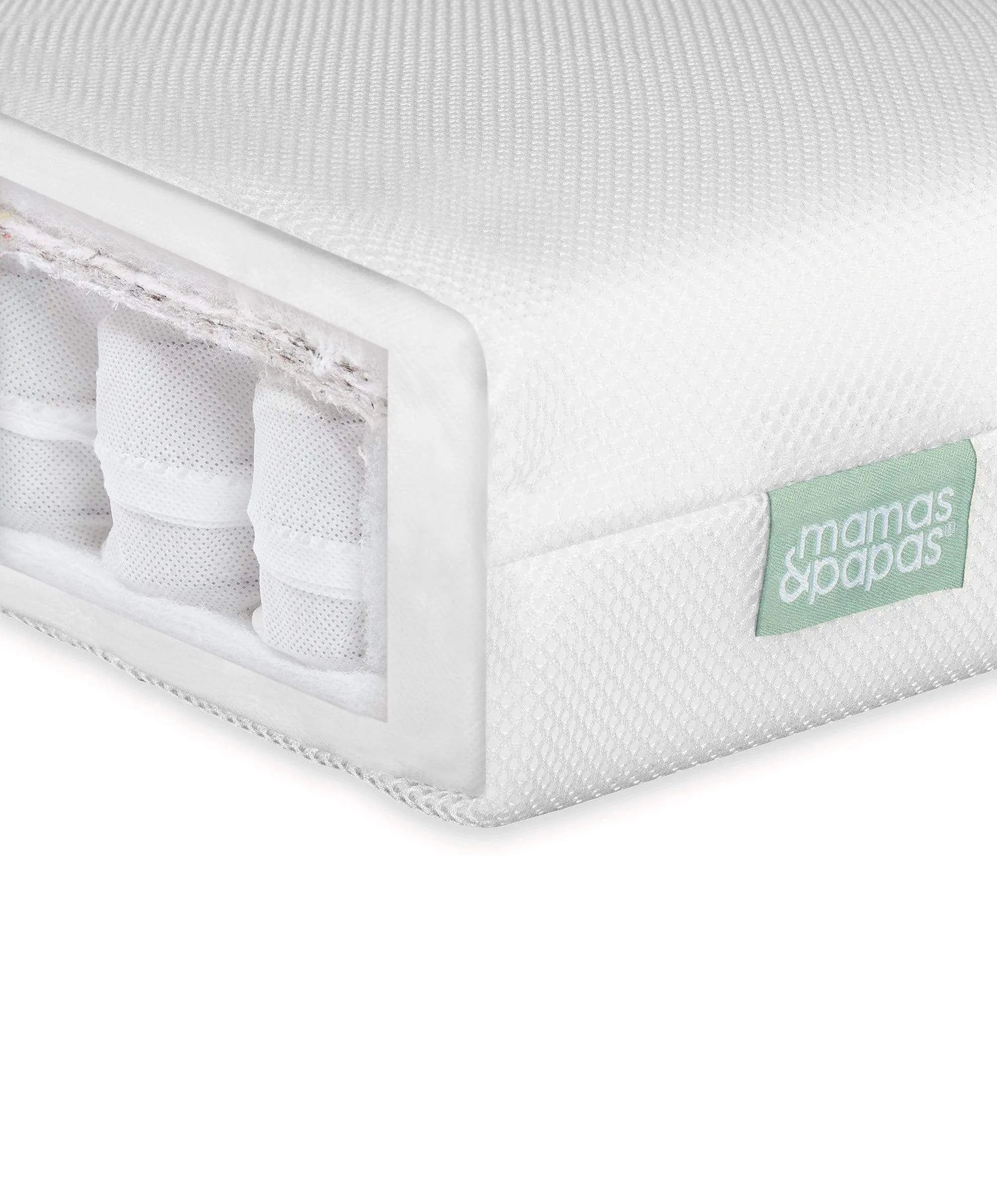 Mia Cotbed & Premium Pocket Spring Mattress Bundle - White