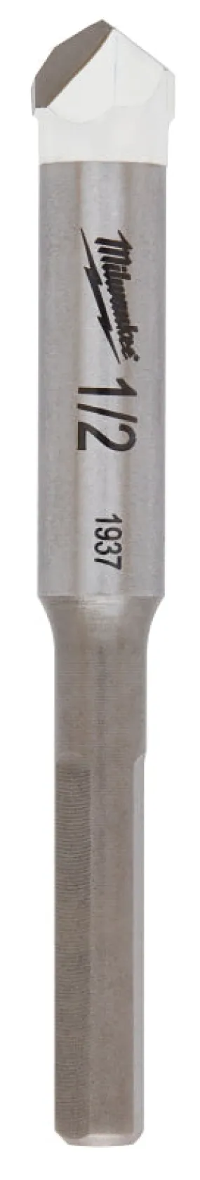 Milwaukee 48-20-8995 Drill Bit, 1/2 in Dia, 3-3/4 in OAL, 1/4 in Dia Shank, Round Shank :CD: QUANTITY: 1