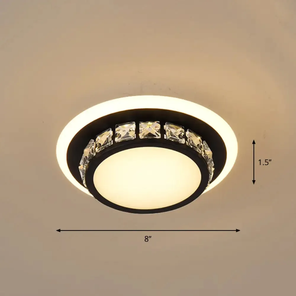 Mini LED Crystal Flush Mount Light for Elegant Corridors - Simplicity in Ceiling Lighting