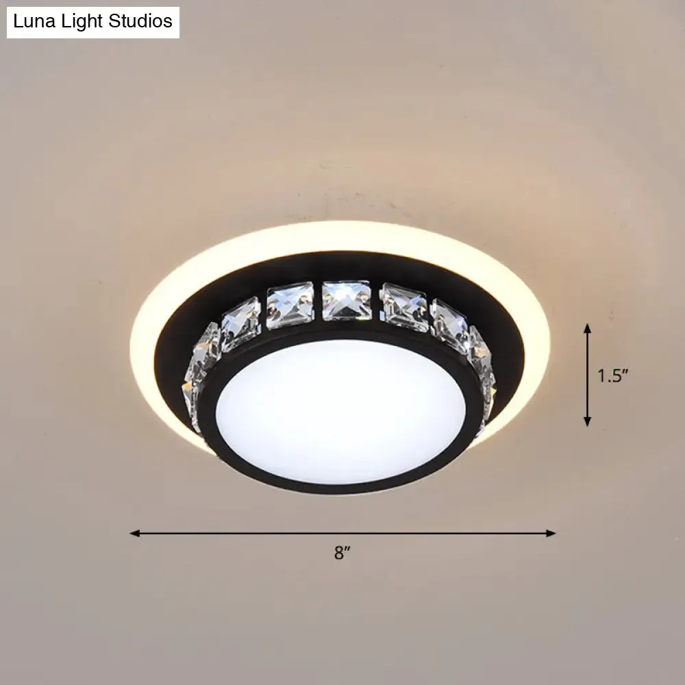 Mini LED Crystal Flush Mount Light for Elegant Corridors - Simplicity in Ceiling Lighting