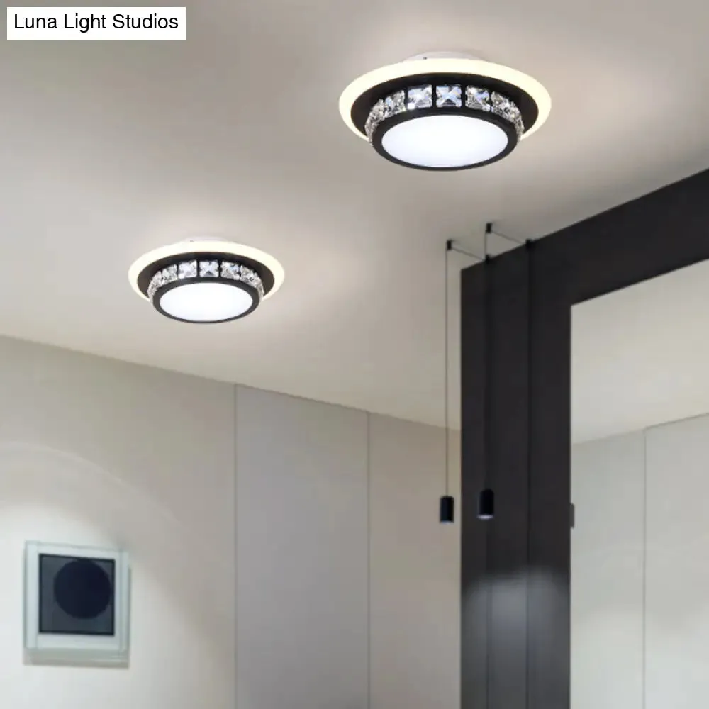 Mini LED Crystal Flush Mount Light for Elegant Corridors - Simplicity in Ceiling Lighting