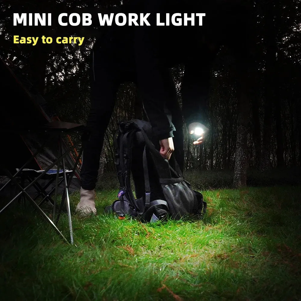 MINI Rechargeable Floodlight Keychain Flashlight Camping Easy To Carry Powerful Lantern Wide Range of Lighting Portable Lights