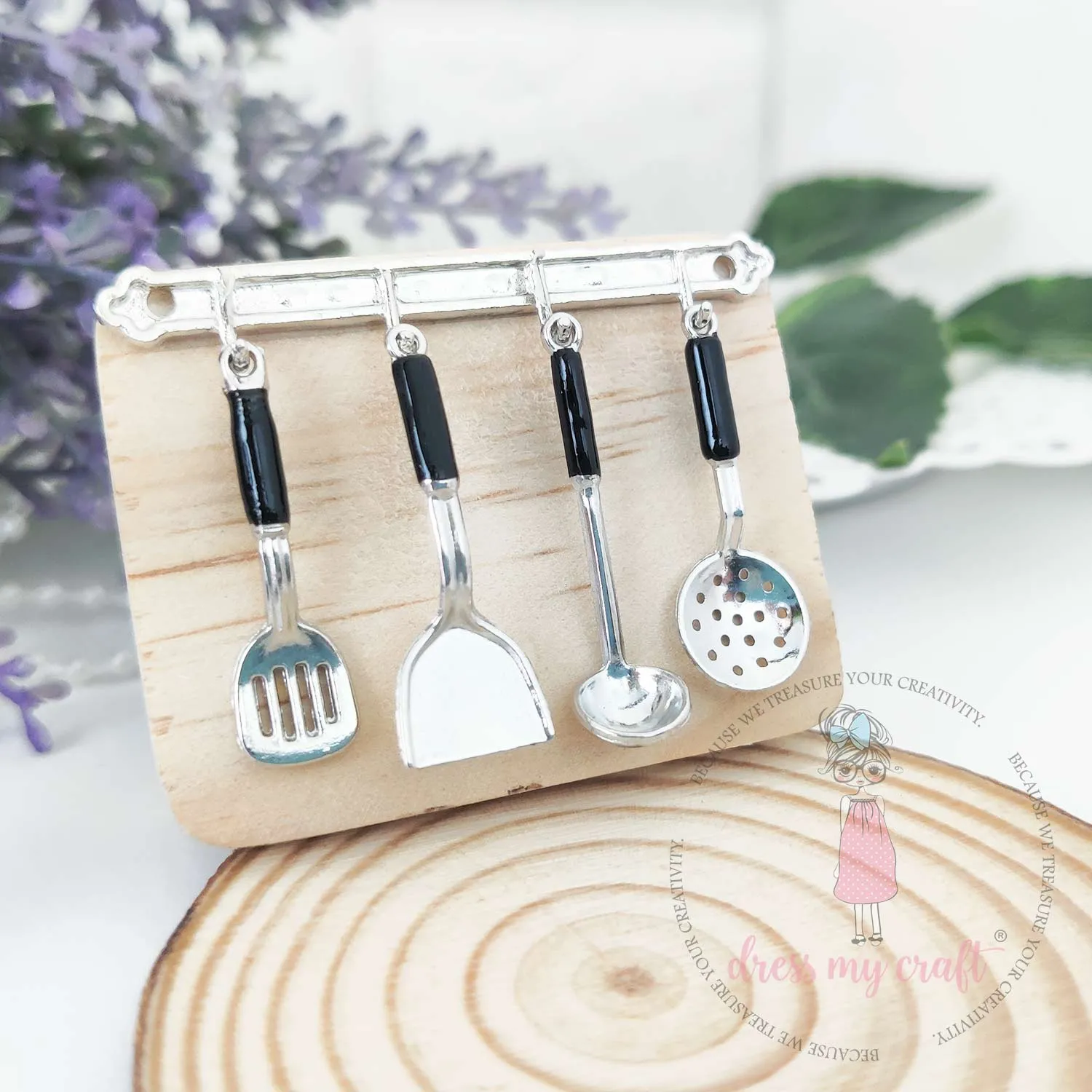 Miniature Kitchen Utensils - Silver