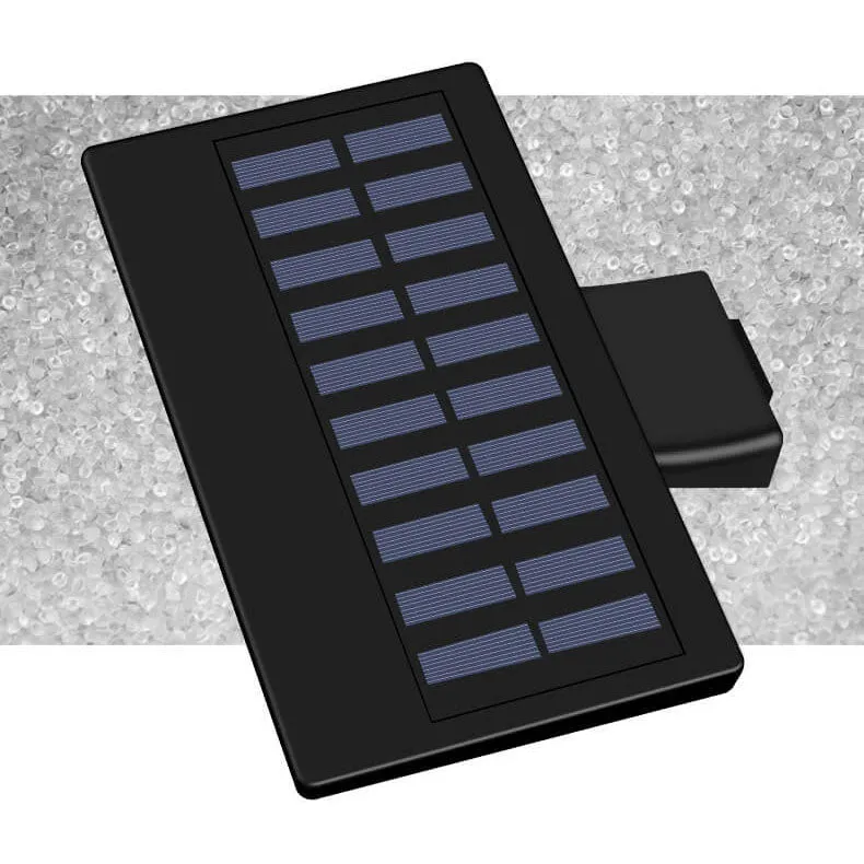 Modern Black Rectangular Human Sensor Solar Waterproof Outdoor Patio LED Wall Light