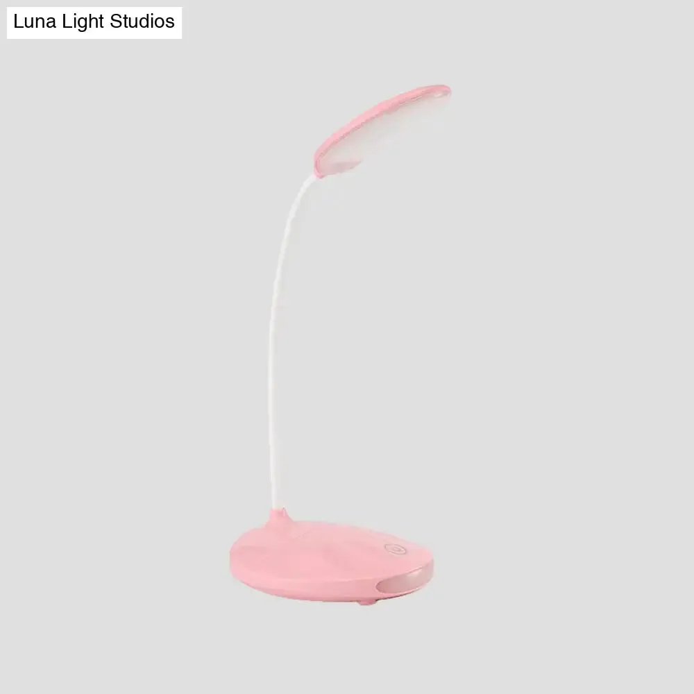 Modern Pink/White LED Folding Desk Lamp with USB Charging - Perfect for Reading