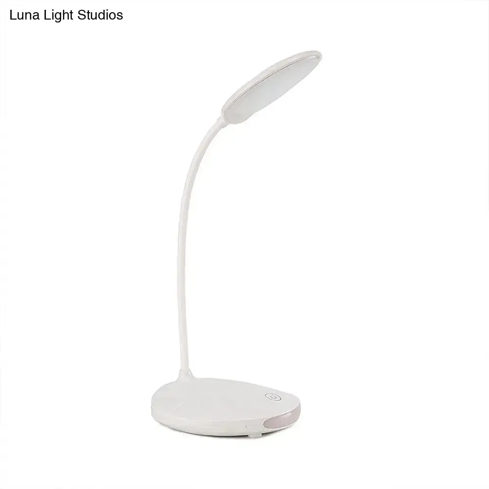 Modern Pink/White LED Folding Desk Lamp with USB Charging - Perfect for Reading