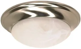 Monument Twist & Lock Flush Mount Ceiling Fixture Brushed Nickel 11-1/2 Inch  Uses (1) 60-Watt Incandescent Medium Lamp