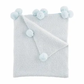 Mud Pie Blue Chenille Blanket