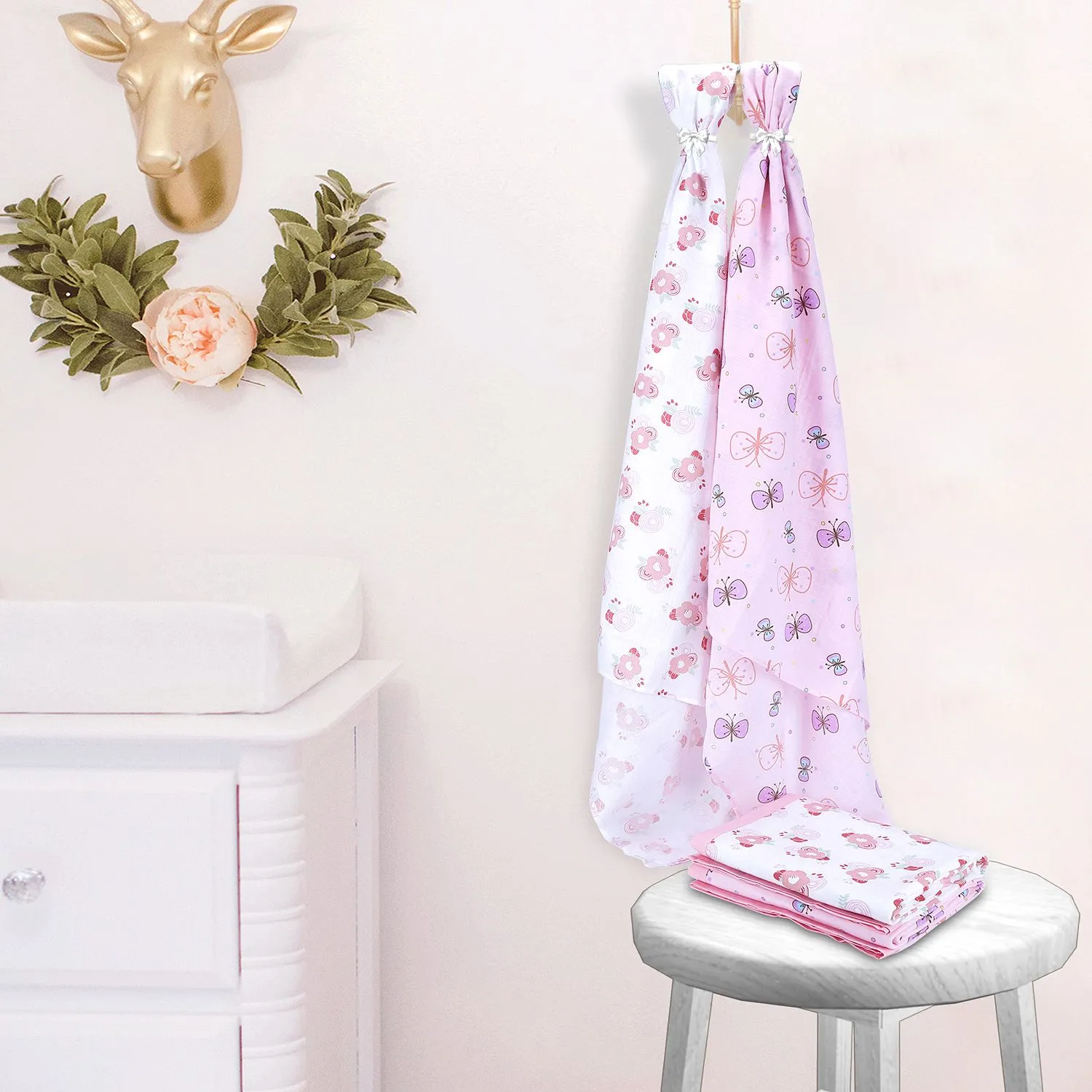 Muslin Blanket - 4 Layered - Butterfly Print