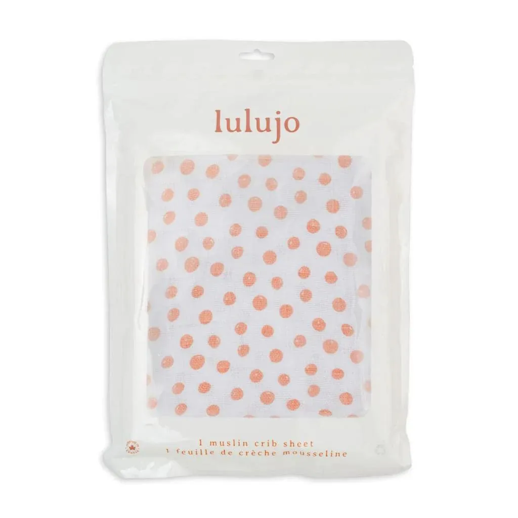 Muslin Crib Sheet - Dots