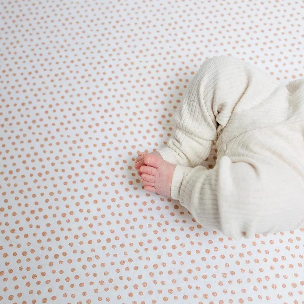 Muslin Crib Sheet - Dots