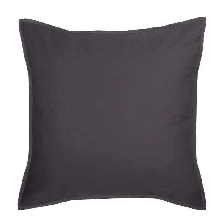 Nara Charcoal European Pillowcase by Linen House